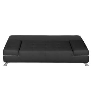 Schlafsofa Angie Webstoff Schwarz / Platin