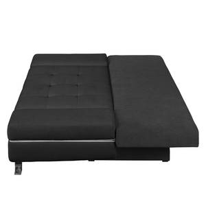 Schlafsofa Angie Webstoff Schwarz / Platin