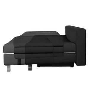 Schlafsofa Angie Webstoff Schwarz / Platin