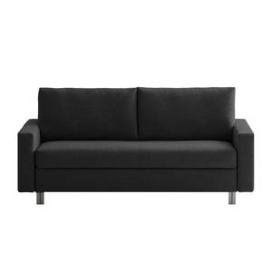 Canapé convertible Aura Tissu - Anthracite - Largeur : 156 cm