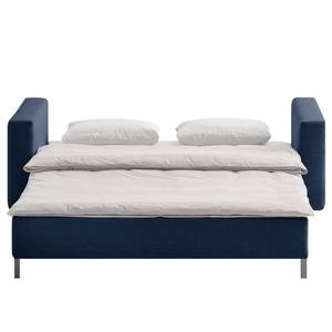 Canapé convertible Aura Tissu - Bleu - Largeur : 156 cm