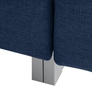 Canapé convertible Aura Tissu - Bleu - Largeur : 156 cm