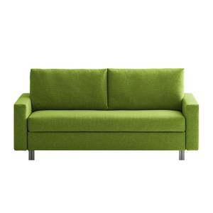 Canapé convertible Aura Tissu - Vert - Largeur : 156 cm