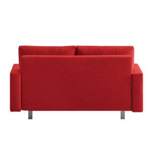 Canapé convertible Aura Tissu - Rouge - Largeur : 156 cm