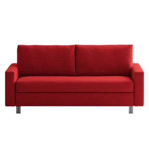 Slaapbank Aura geweven stof - Rood - Breedte: 176 cm