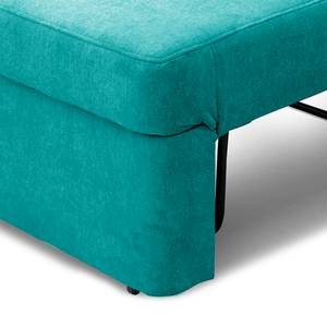 Boxspring-Schlafsofa Befasy Türkis - Textil - 168 x 86 x 96 cm