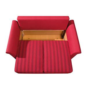 Divano letto Bernadett Tessuto Rosso Superficie del letto: 130 x 210 cm - Larghezza: 168 cm