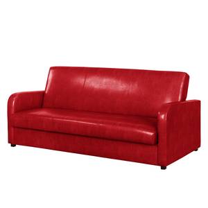 Schlafsofa Cadeby Kunstleder Rot