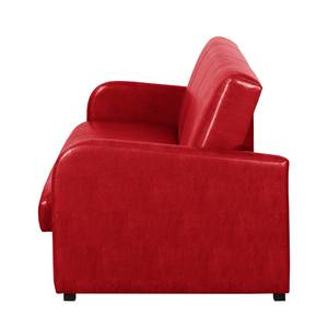 Schlafsofa Cadeby Kunstleder Rot