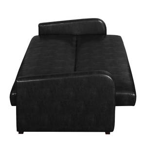 Schlafsofa Cadeby Kunstleder Schwarz