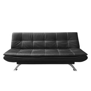 Schlafsofa Calder Kunstleder Schwarz