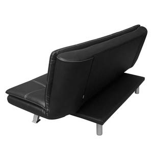 Schlafsofa Calder Kunstleder Schwarz