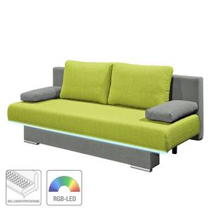 Clic-clac Competa Tissu / Microfibre - Vert citron / Gris - Avec éclairage