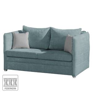 Canapé convertible Coos II Tissu structuré - Bleu gris