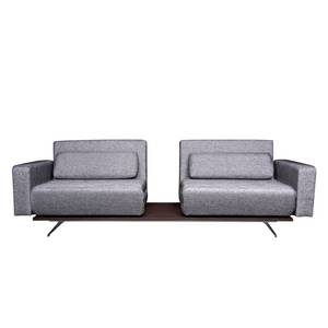 Schlafsofa Copperfield I Webstoff Webstoff - Stoff Olessa: Silber-Schwarz