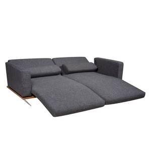 Schlafsofa Copperfield II Webstoff Stoff Parsa: Grau-Schwarz