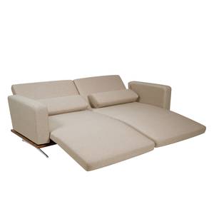 Slaapbank Copperfield II geweven stof Stof Zahira: Beige-Grijs