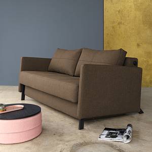 Schlafsofa Cubed 140 I Webstoff Stoff Coastal: Slate Brown