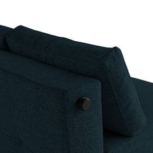 Canapé convertible Cubed Tissu - Tissu Mixed Dance : Blue - Largeur : 148 cm - Chêne clair