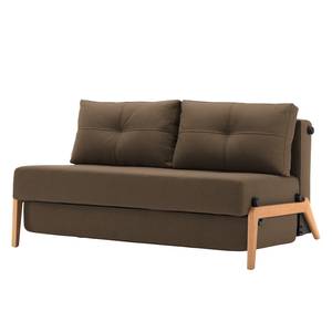 Schlafsofa Cubed Stoff Coastal: Slate Brown - Breite: 148 cm - Eiche Hell