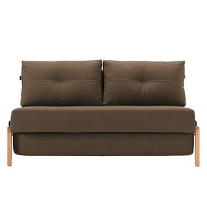 Schlafsofa Cubed Stoff Coastal: Slate Brown - Breite: 148 cm - Eiche Hell