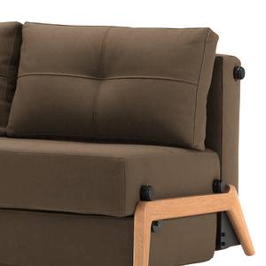 Schlafsofa Cubed Stoff Coastal: Slate Brown - Breite: 148 cm - Eiche Hell