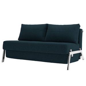 Schlafsofa Cubed Stoff Mixed Dance: Blue - Breite: 148 cm - Chrom glänzend