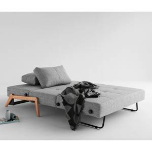 Schlafsofa Cubed 160 II Webstoff Grau - Eiche