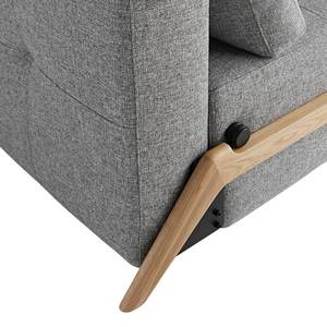 Schlafsofa Cubed 160 II Webstoff Grau - Eiche