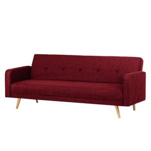 Canapé convertible Daru I Tissu - Tissu Nims: Rouge foncé