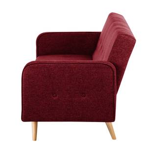 Canapé convertible Daru I Tissu - Tissu Nims: Rouge foncé