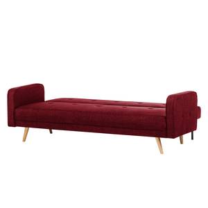 Canapé convertible Daru I Tissu - Tissu Nims: Rouge foncé