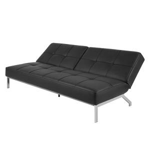 Schlafsofa Denali Kunstleder - Schwarz