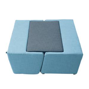 Canapé convertible Divri Tissu - Bleu marine / Aqua