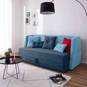 Schlafsofa Divri Webstoff Marineblau / Aqua