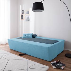 Canapé convertible Divri Tissu - Bleu marine / Aqua