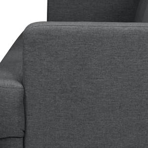 Schlafsofa Durnal Webstoff Grau - Textil - 214 x 83 x 86 cm