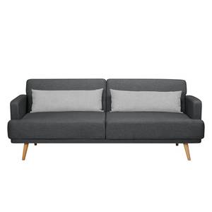 Schlafsofa Durnal Webstoff Grau - Textil - 214 x 83 x 86 cm