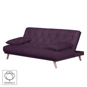 Schlafsofa Emerton Baumwollstoff Aubergine