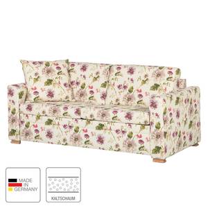 Schlafsofa Estela Flachgewebe - Beige geblümt