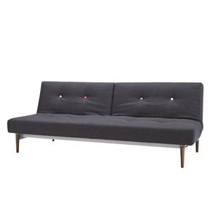 Schlafsofa Fiftynine II Webstoff Anthrazit - Braun - Ulme