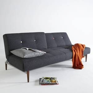 Schlafsofa Fiftynine II Webstoff Anthrazit - Braun - Ulme