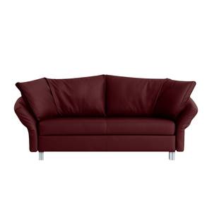 Schlafsofa Florenz Echtleder Bordeaux - Breite: 200 cm