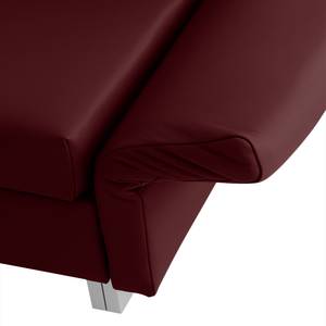 Schlafsofa Florenz Echtleder Bordeaux - Breite: 200 cm