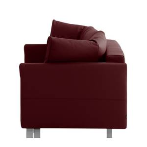 Schlafsofa Florenz Echtleder Bordeaux - Breite: 200 cm