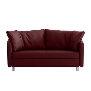 Schlafsofa Florenz Echtleder Bordeaux - Breite: 200 cm