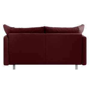 Divano letto Firenze Vera pelle - Bordeaux - Larghezza: 200 cm