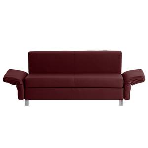 Schlafsofa Florenz Echtleder Bordeaux - Breite: 200 cm