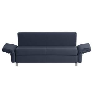 Canapé convertible Florenz Cuir véritable - Bleu foncé - Largeur : 200 cm