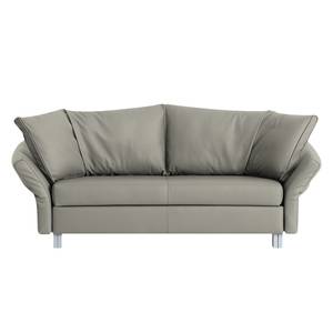 Schlafsofa Florenz Echtleder Grau - Breite: 200 cm